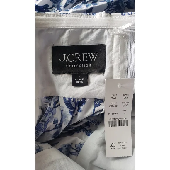 J.Crew Collection strapless bow-back maxi dress in meadow print - Picture 14 of 15